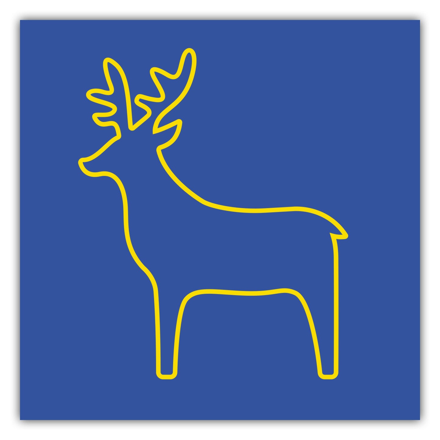 Poster Rentier Outline groß