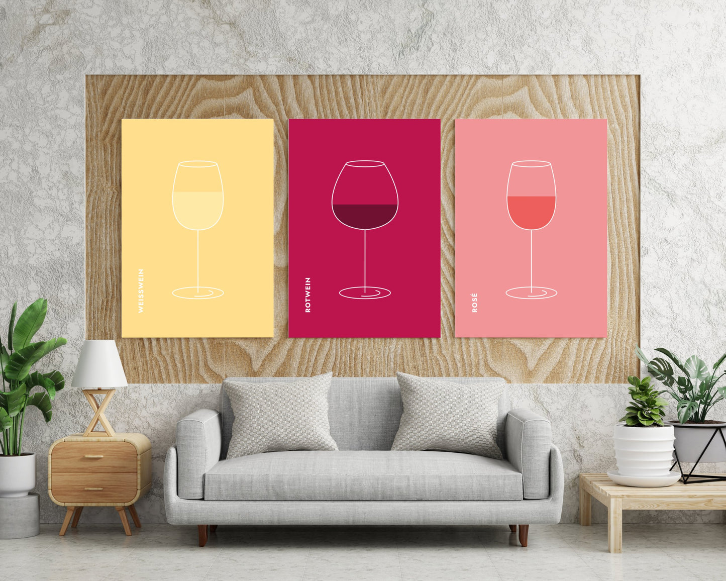 Poster Rosé im Glas