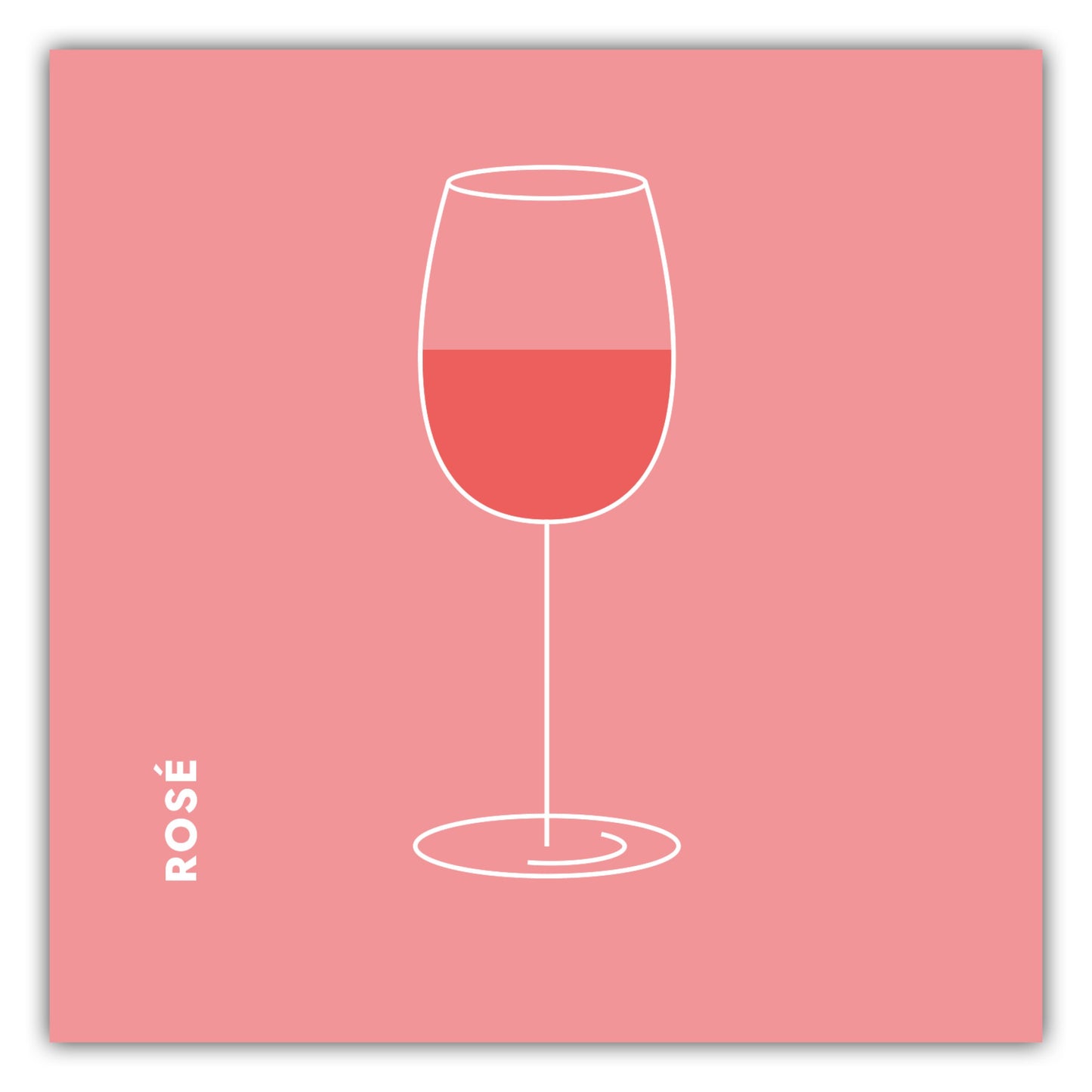 Poster Rosé im Glas