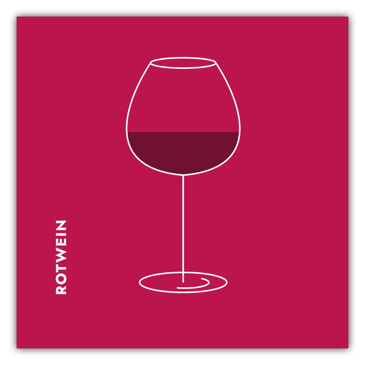 Poster Rotwein im Glas