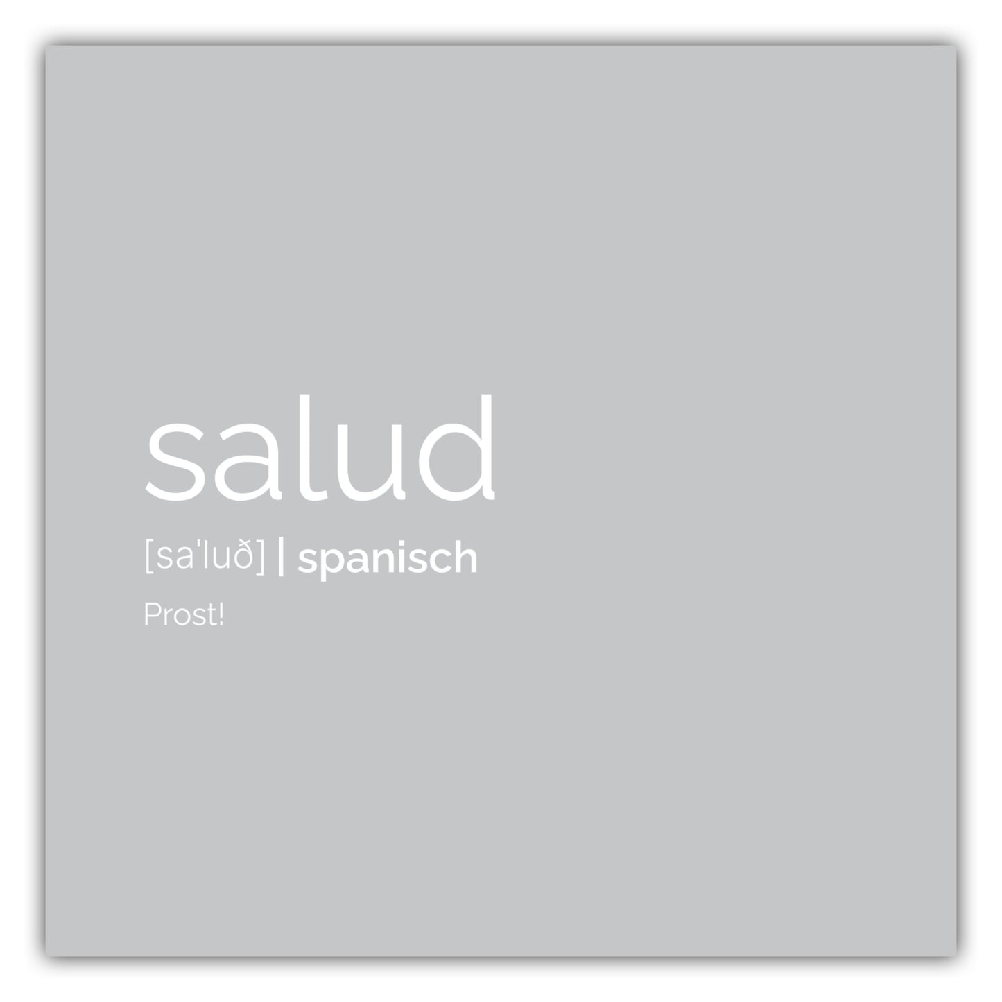 Poster Salud (Spanisch: Prost)