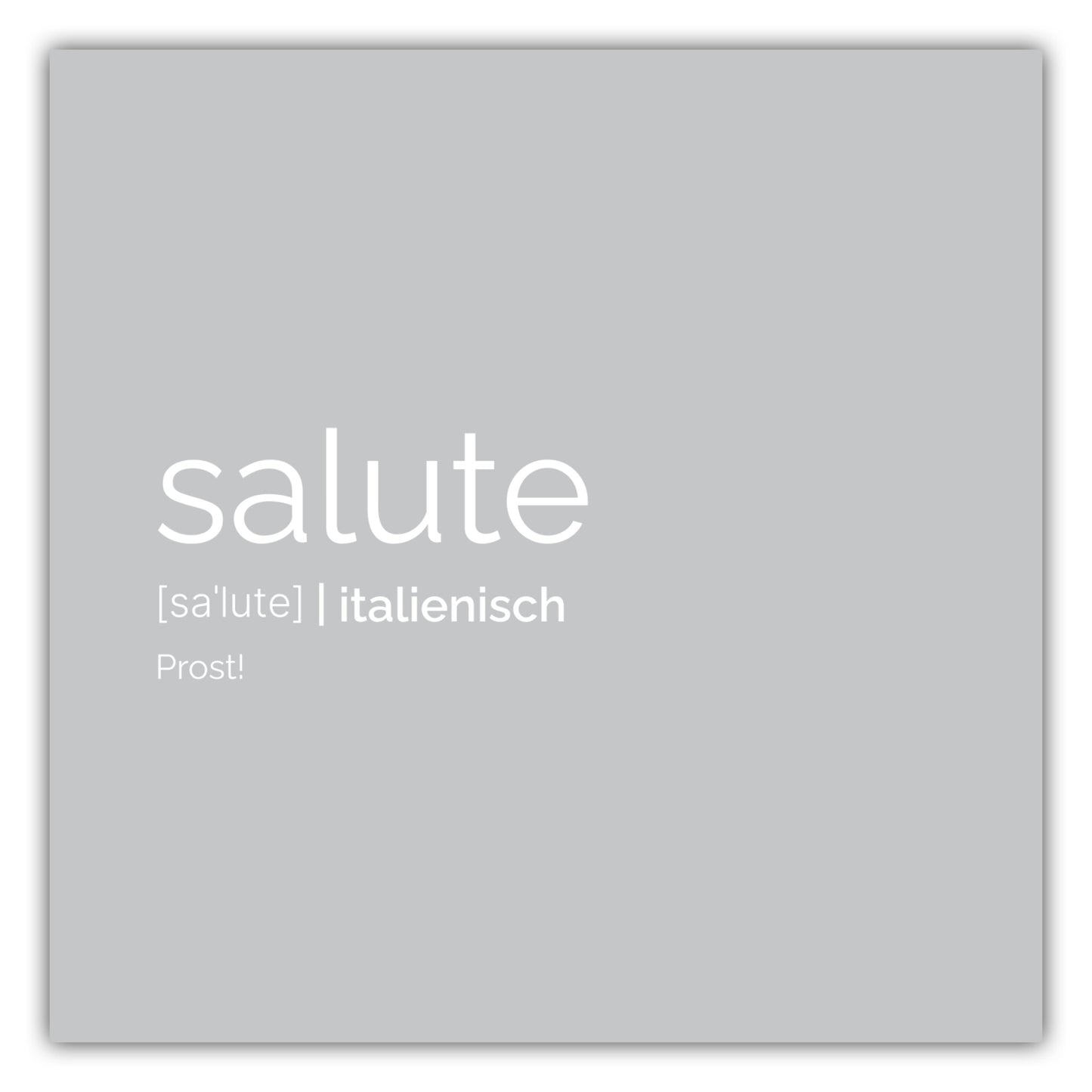 Poster Salute - Definition (Italienisch: Prost)