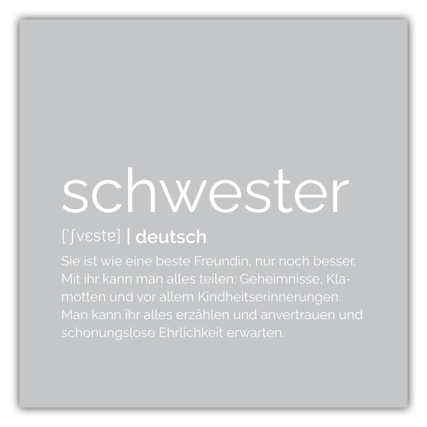 Poster Schwester