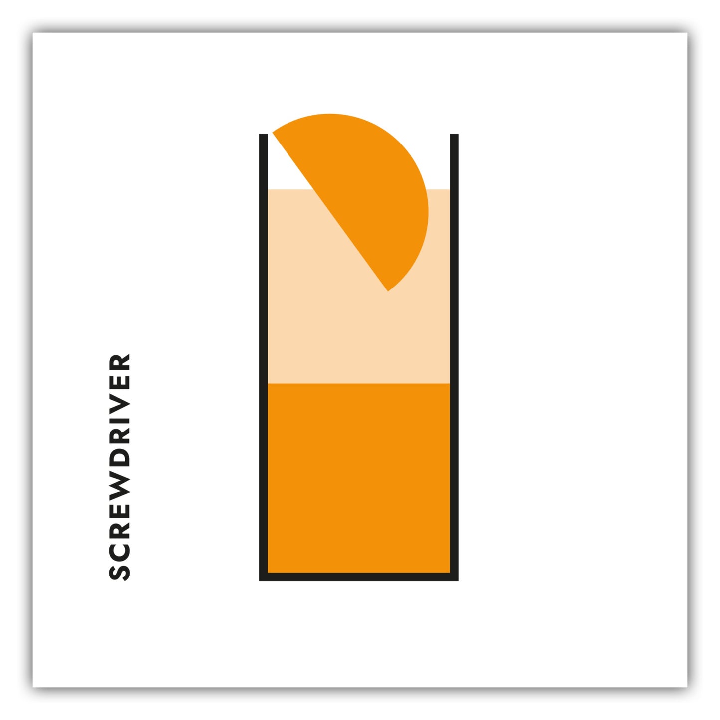 Poster Screwdriver im Glas (Bauhaus-Style)