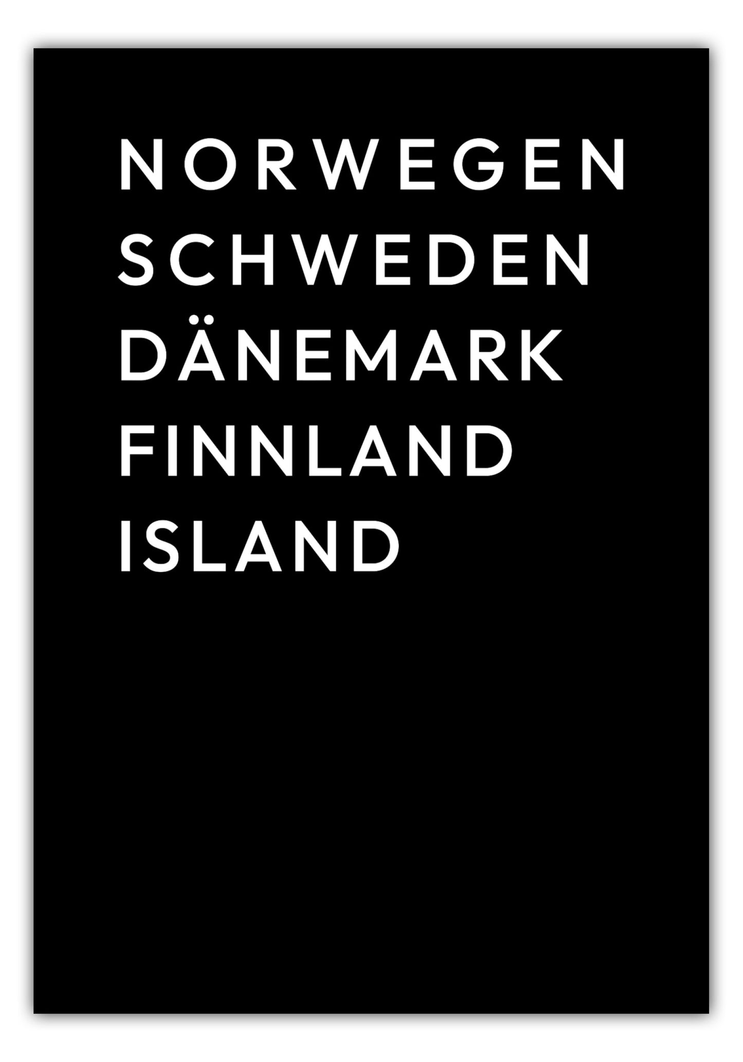 Poster Skandinavische Länder