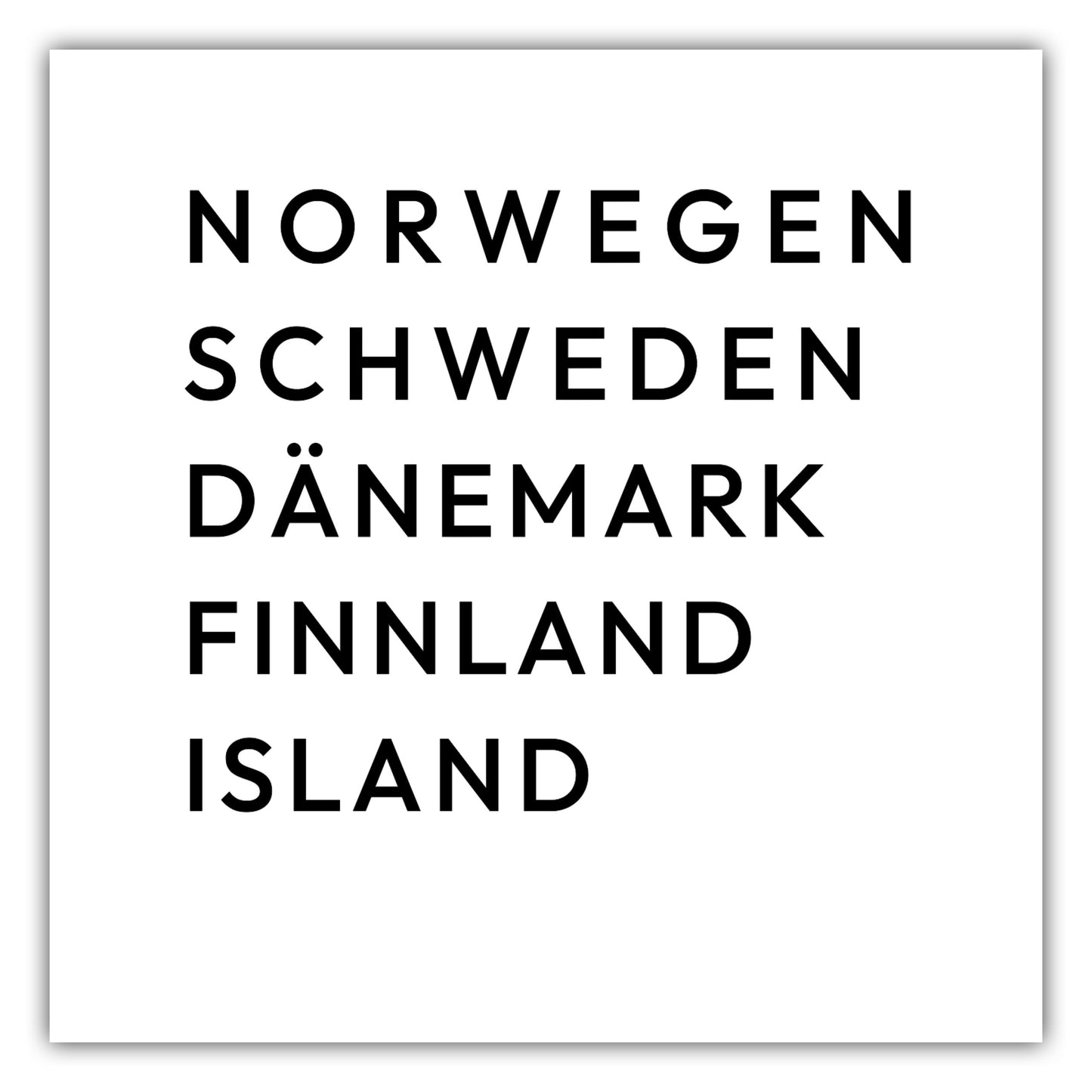 Poster Skandinavische Länder