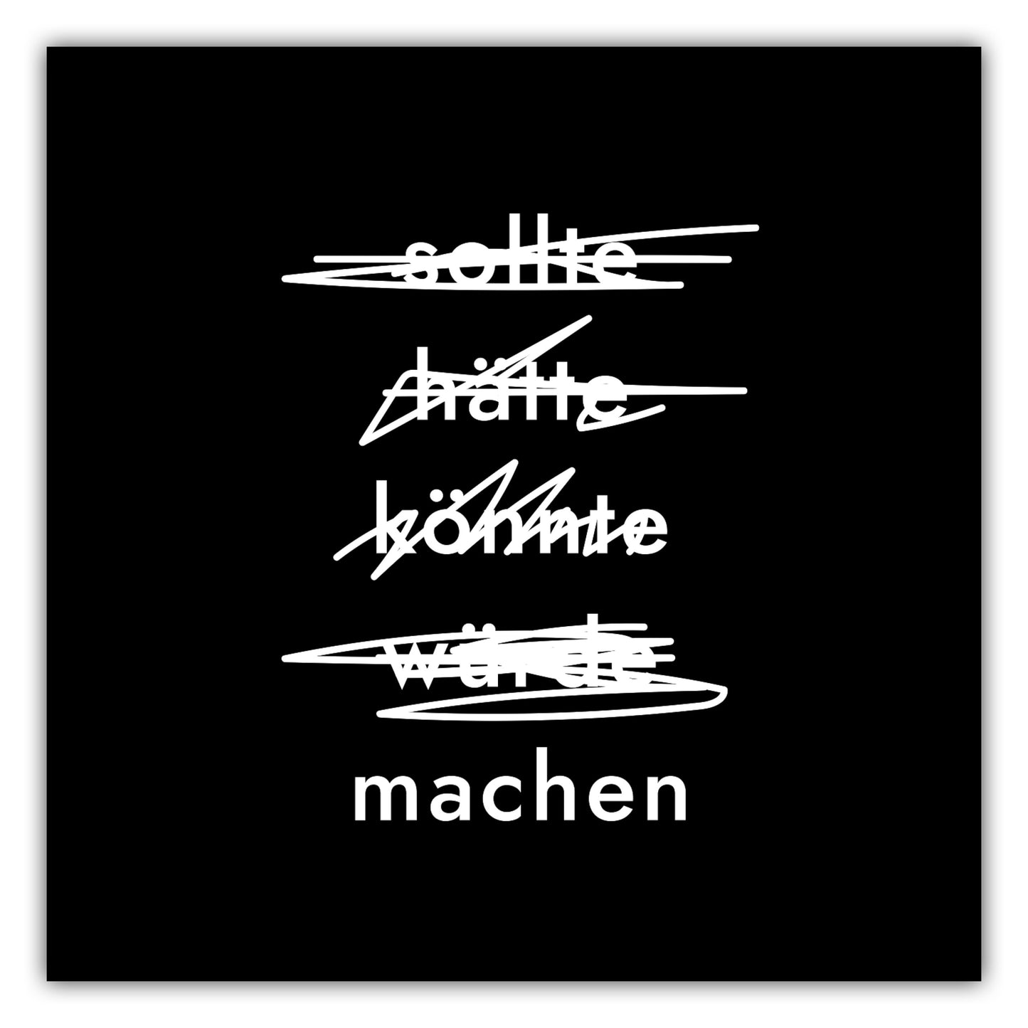 Poster Sollte Hätte Könnte Würde Machen