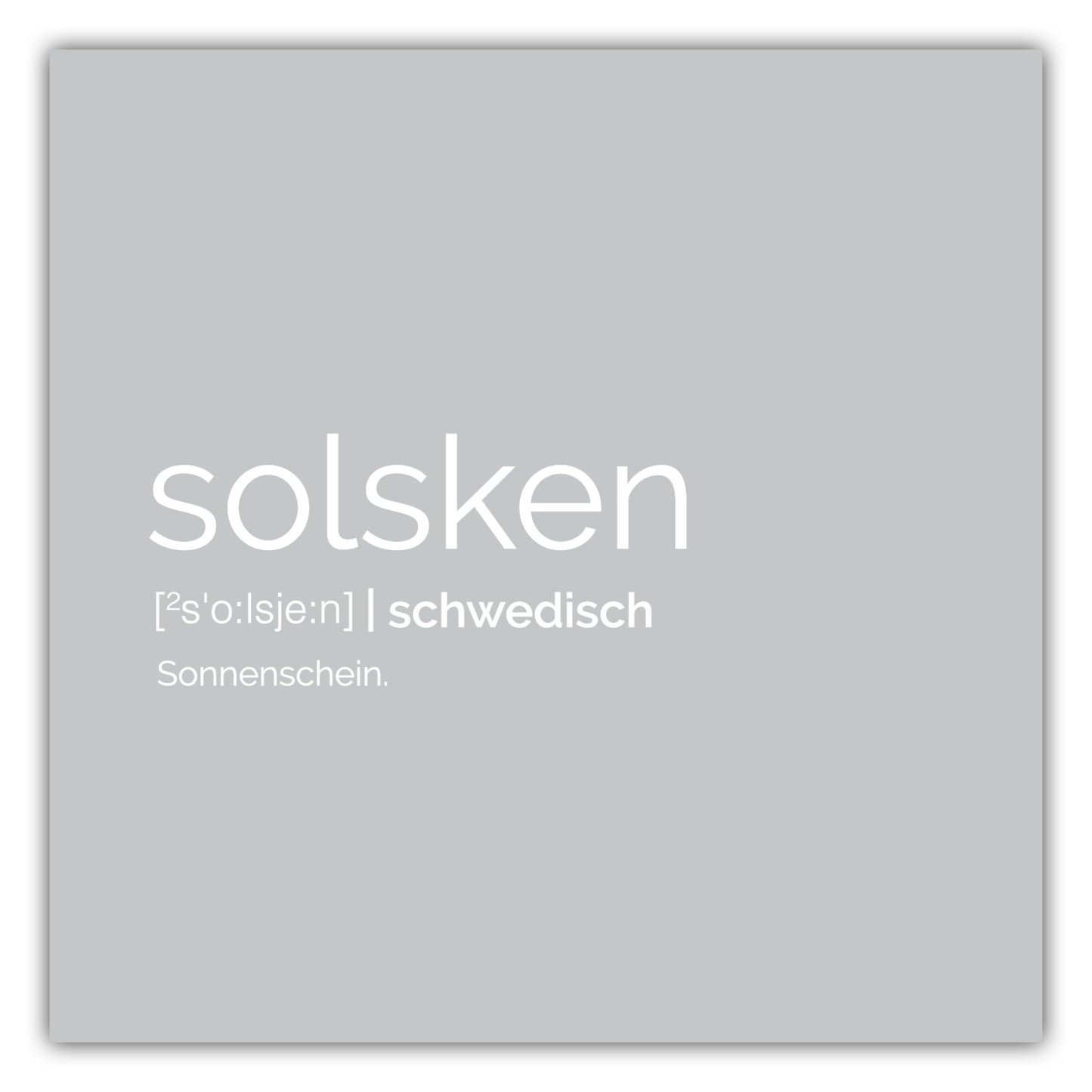 Poster Solsken - Definition