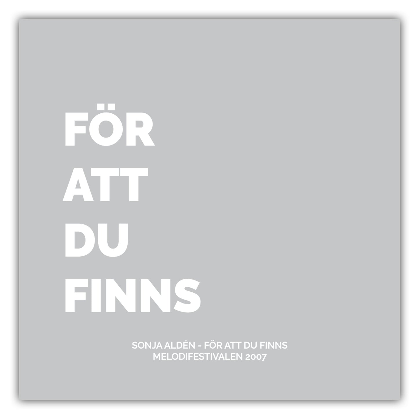 Poster Sonja Aldén - För Att Du Finns