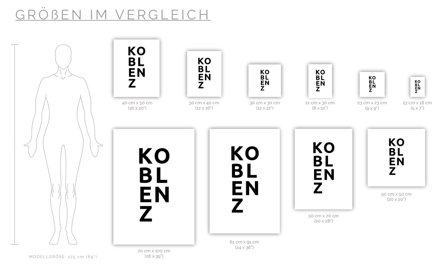 Poster Stadt KOBLENZ