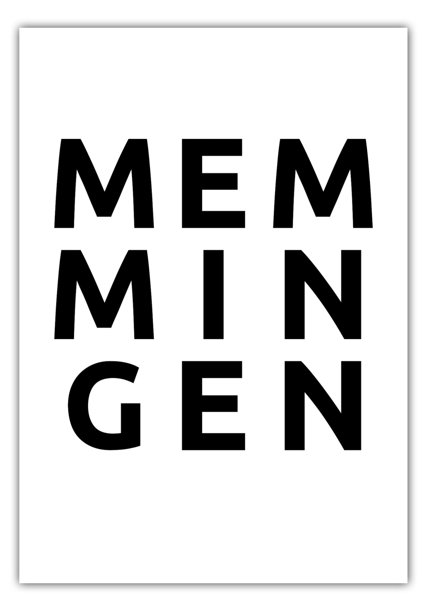 Poster Stadt MEMMINGEN