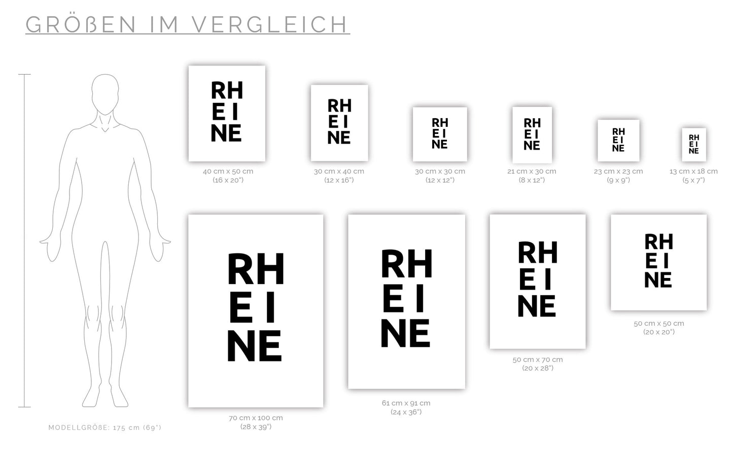 Poster Stadt RHEINE