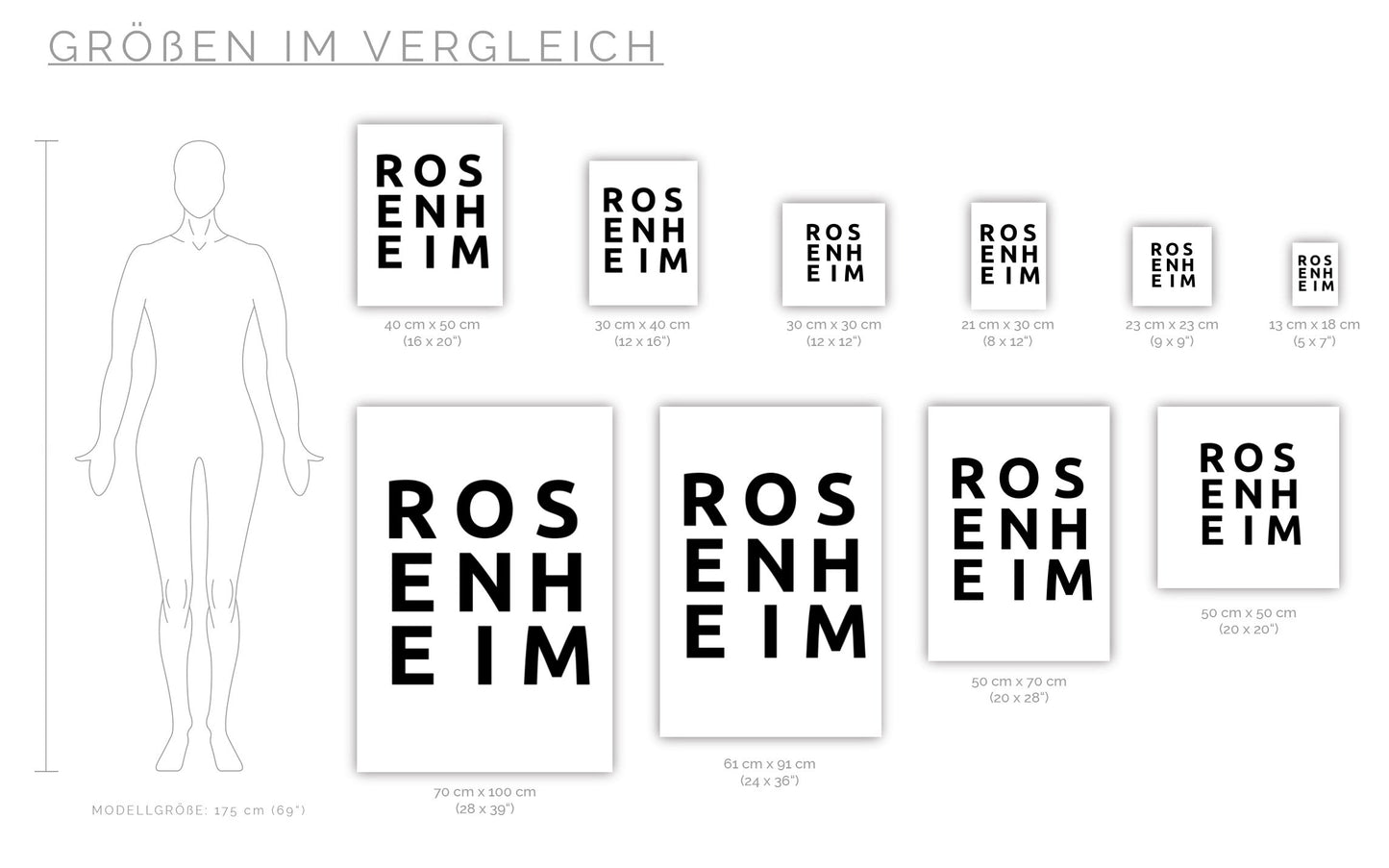 Poster Stadt ROSENHEIM