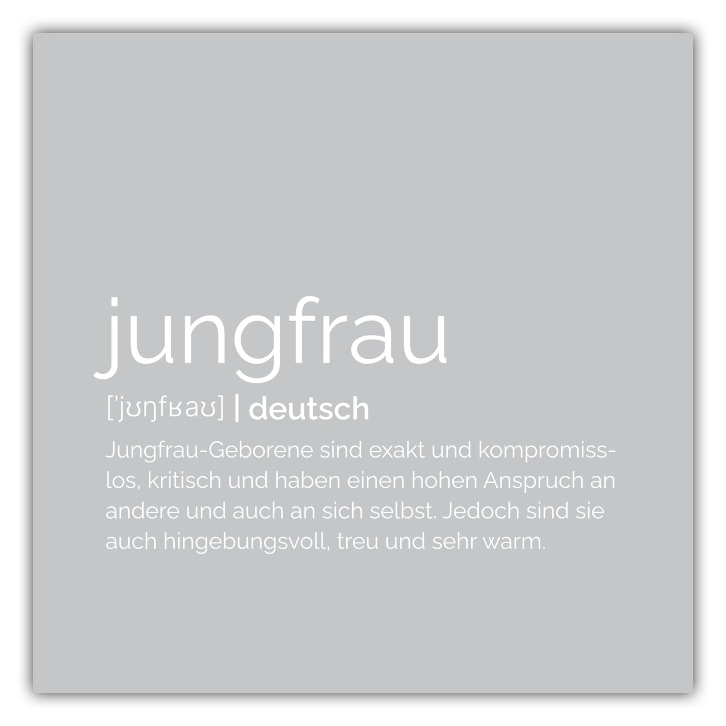 Poster Sternzeichen Jungfrau - Definition