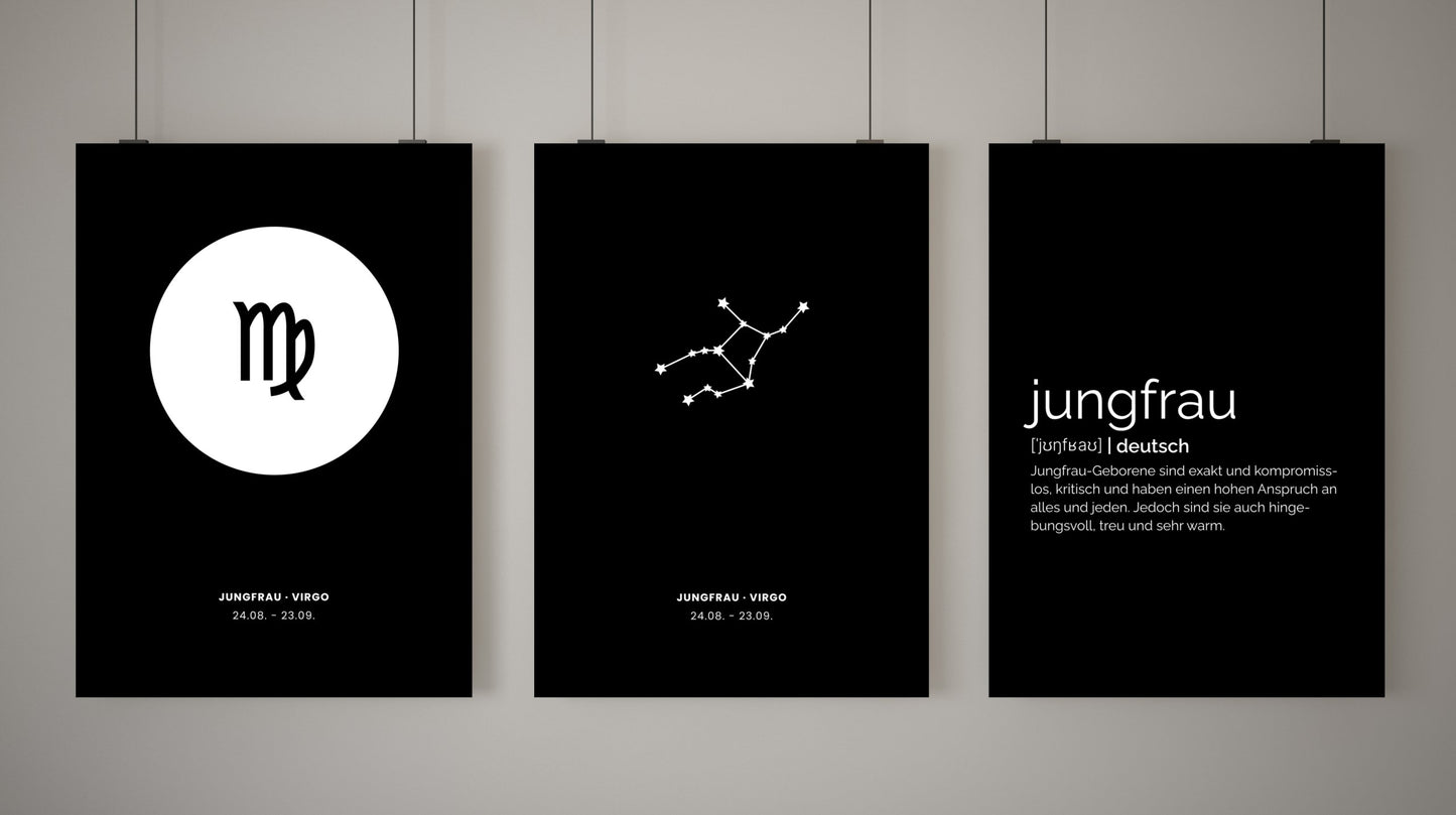 Poster Sternzeichen Jungfrau - Konstellation