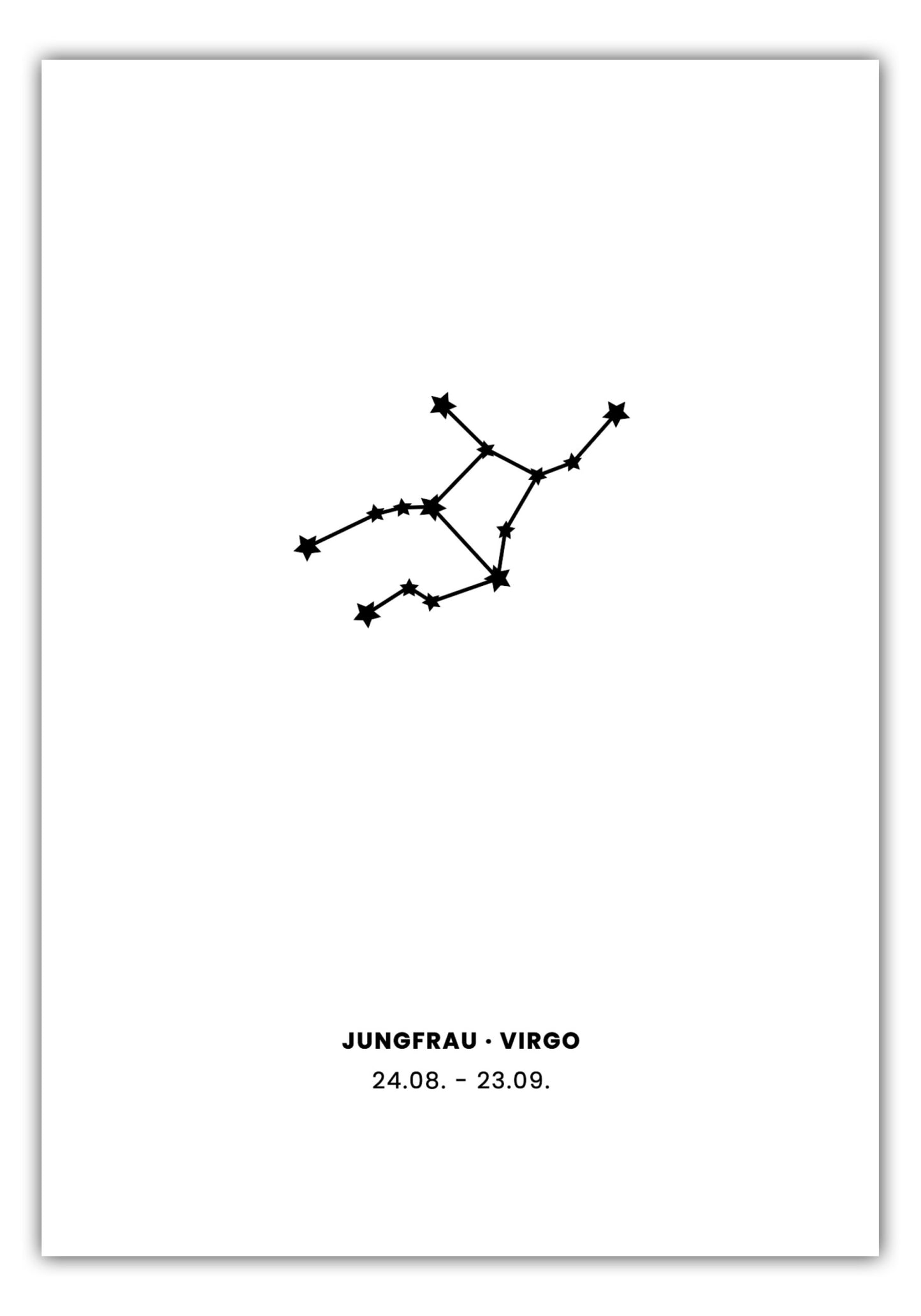 Poster Sternzeichen Jungfrau - Konstellation