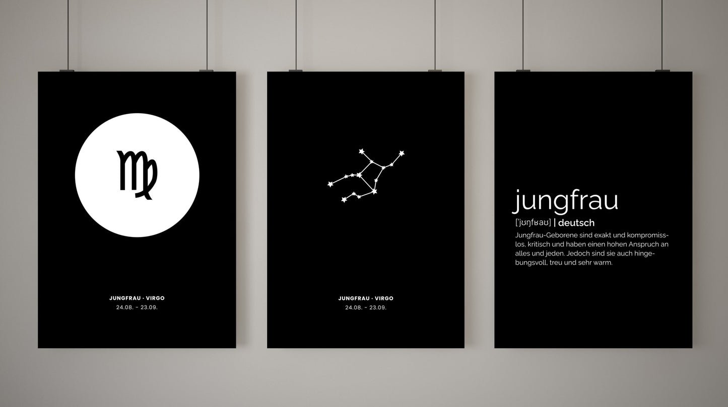 Poster Sternzeichen Jungfrau - Symbol