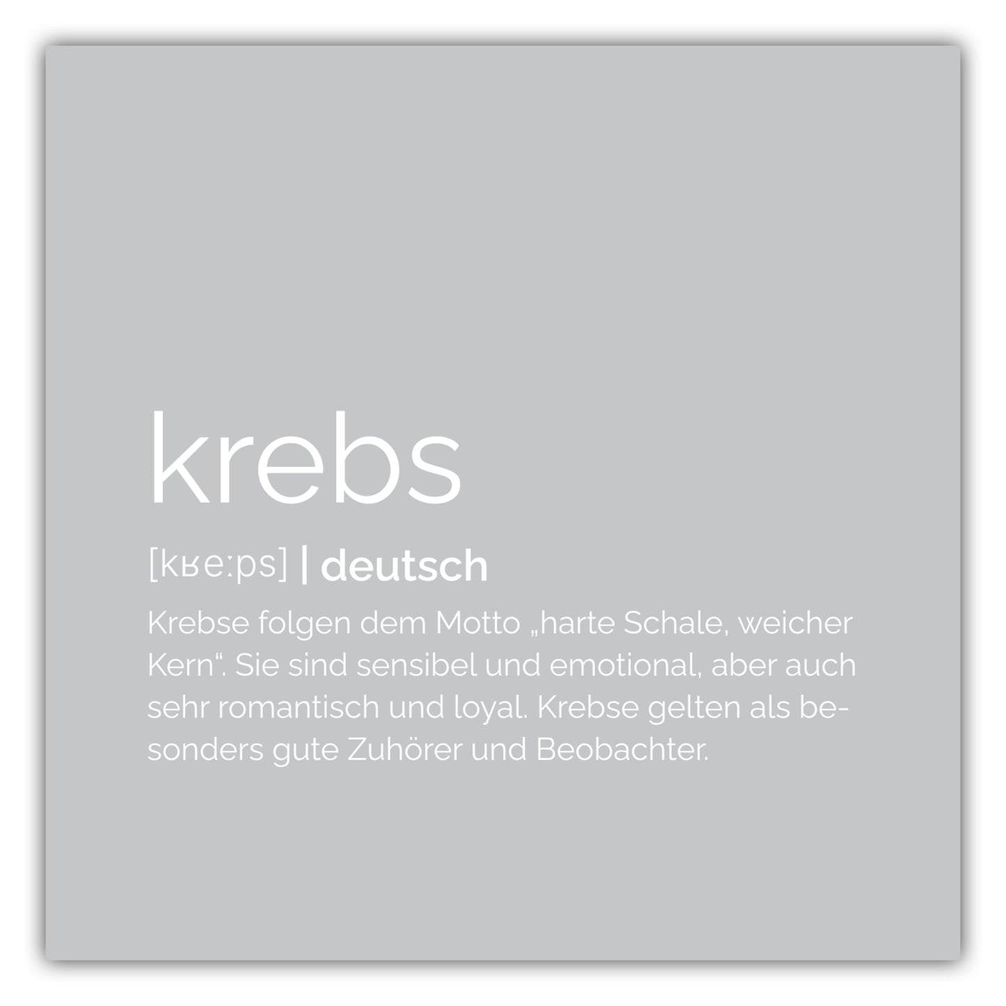 Poster Sternzeichen Krebs - Definition