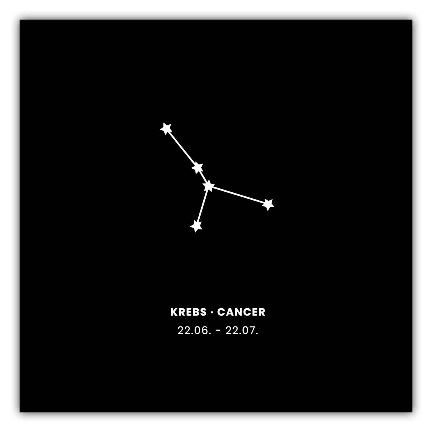 Poster Sternzeichen Krebs - Konstellation