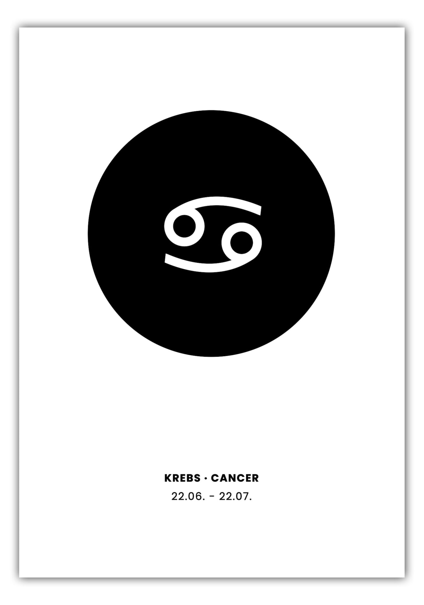 Poster Sternzeichen Krebs - Symbol