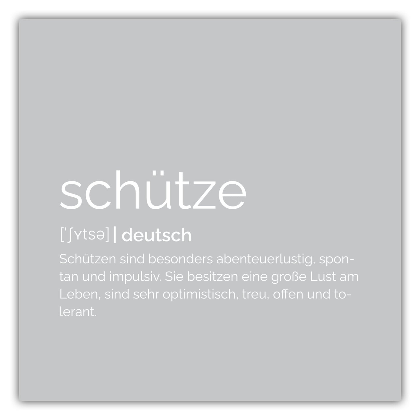 Poster Sternzeichen Schütze - Definition