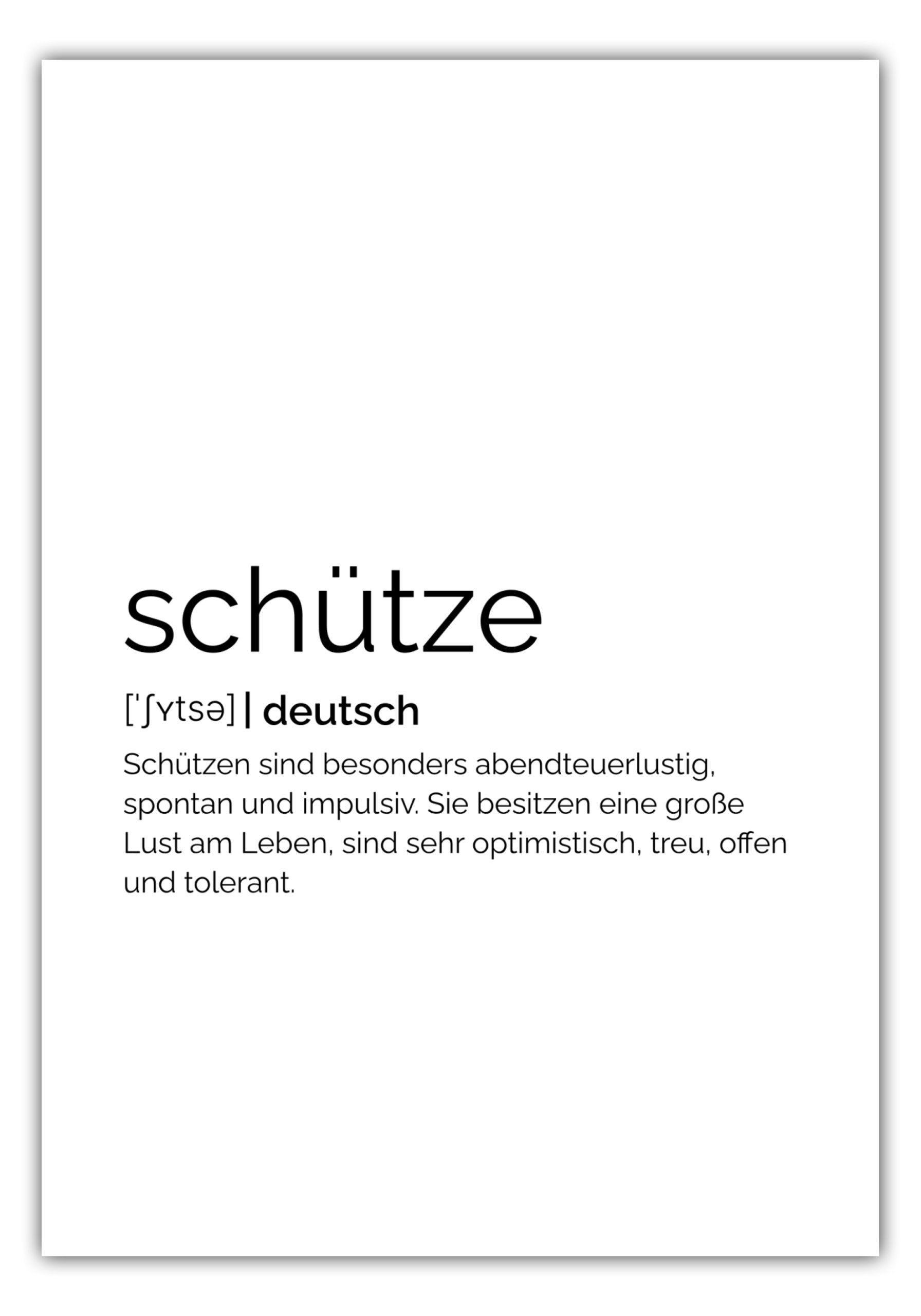 Poster Sternzeichen Schütze - Definition – MOTIVISSO
