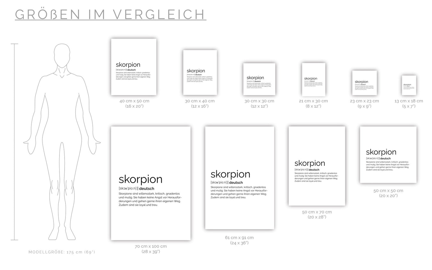 Poster Sternzeichen Skorpion - Definition