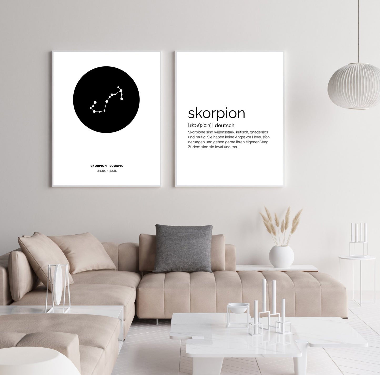 Poster Sternzeichen Skorpion - Definition