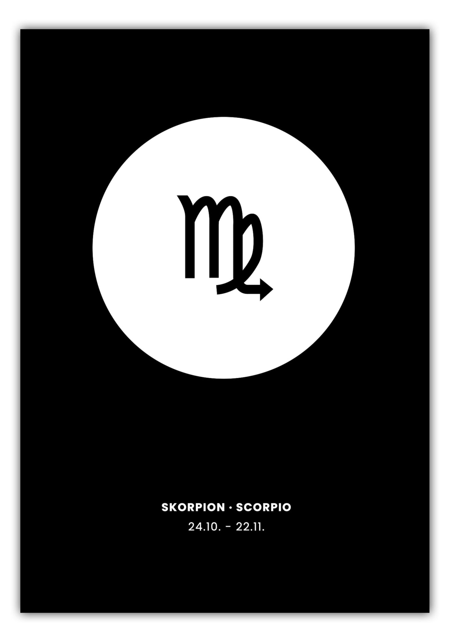 Poster Sternzeichen Skorpion - Symbol