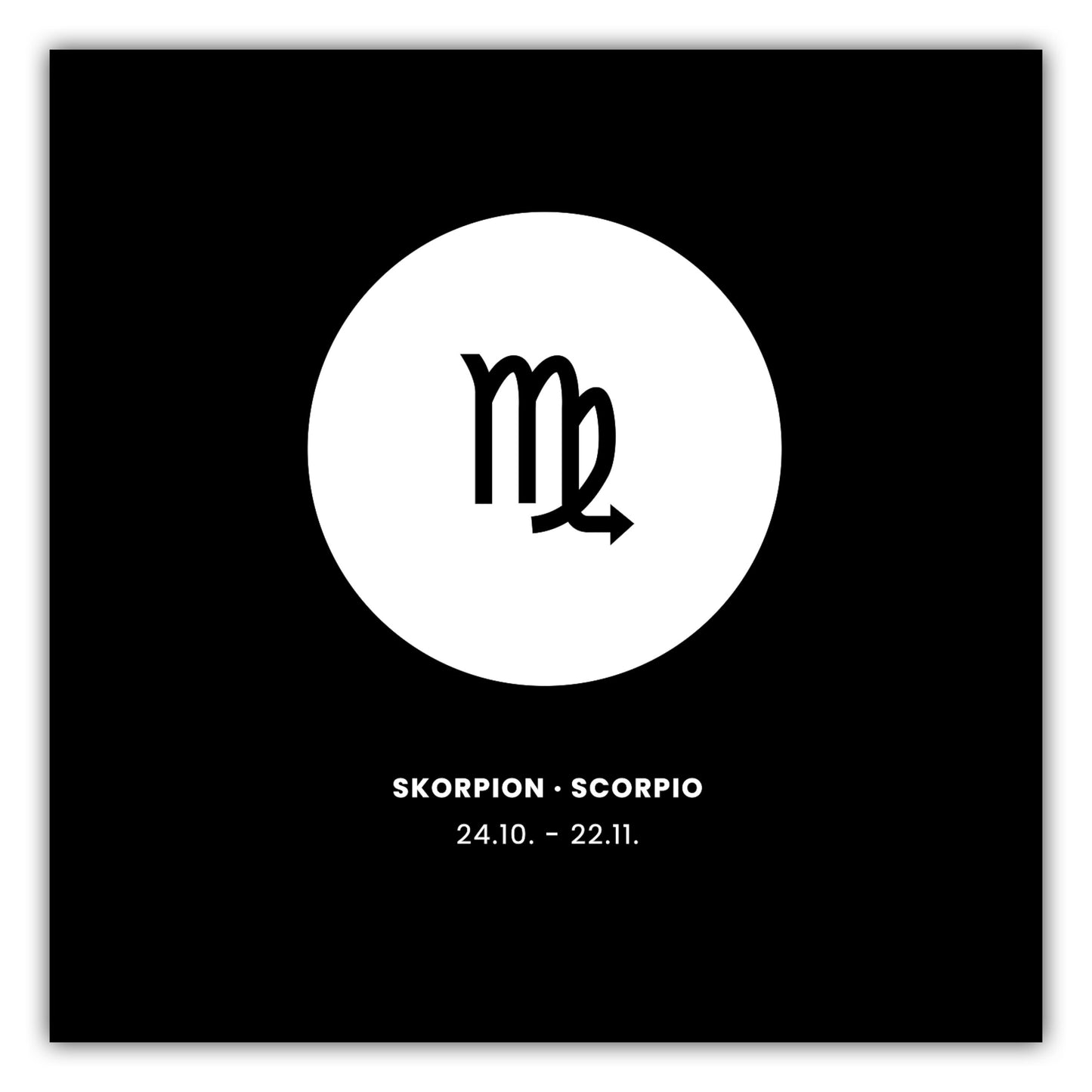 Poster Sternzeichen Skorpion - Symbol