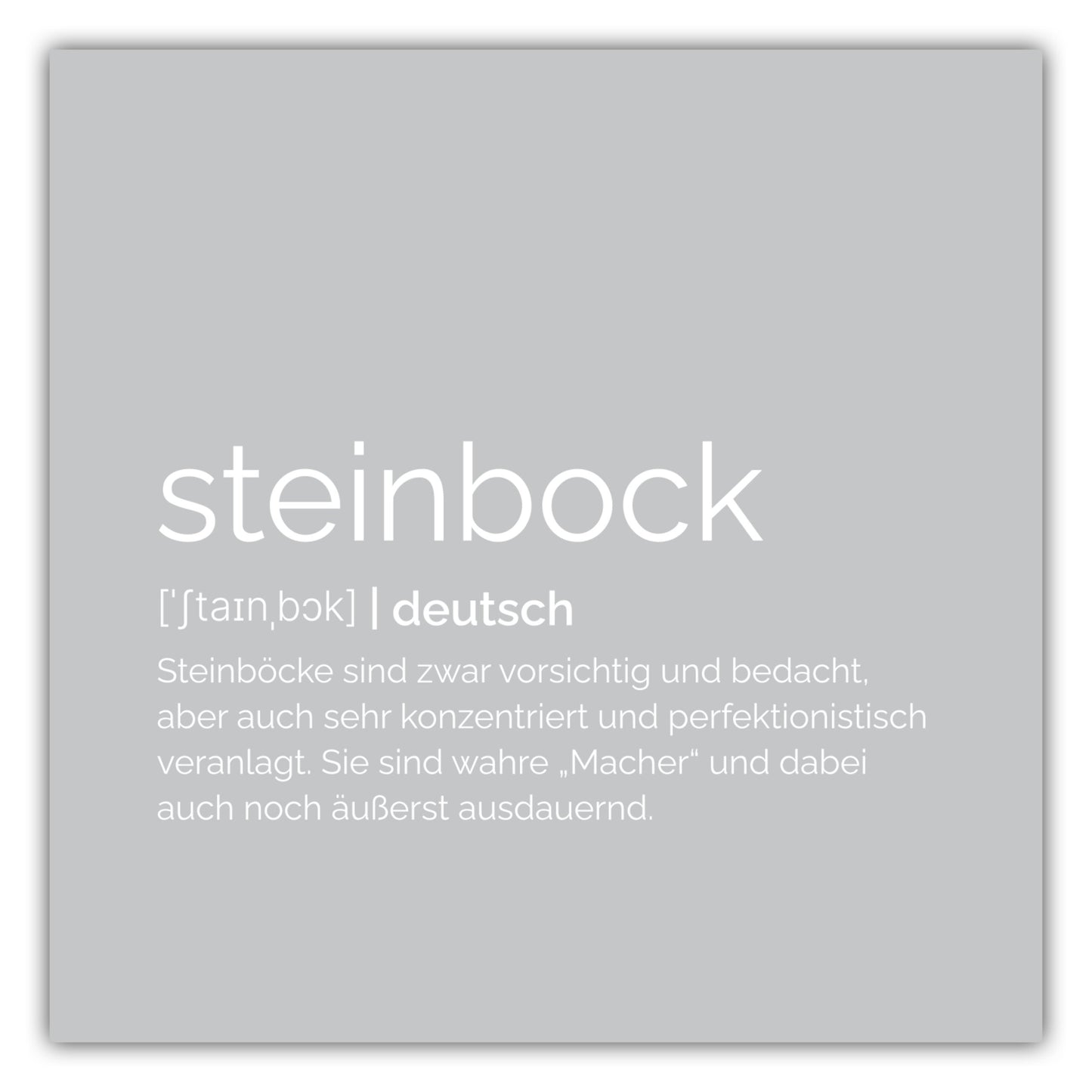Poster Sternzeichen Steinbock - Definition