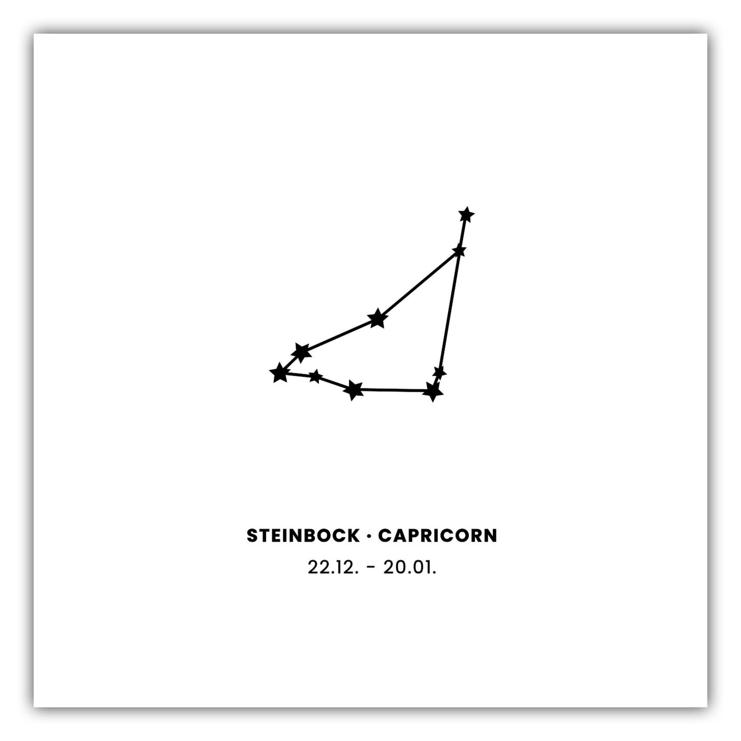 Poster Sternzeichen Steinbock - Konstellation