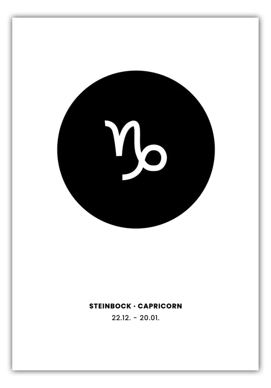 Poster Sternzeichen Steinbock - Symbol