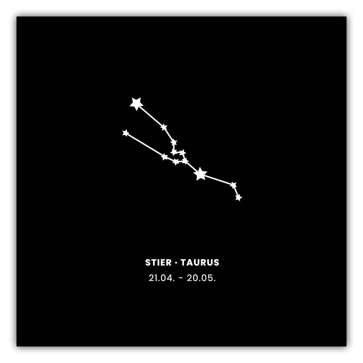 Poster Sternzeichen Stier - Konstellation