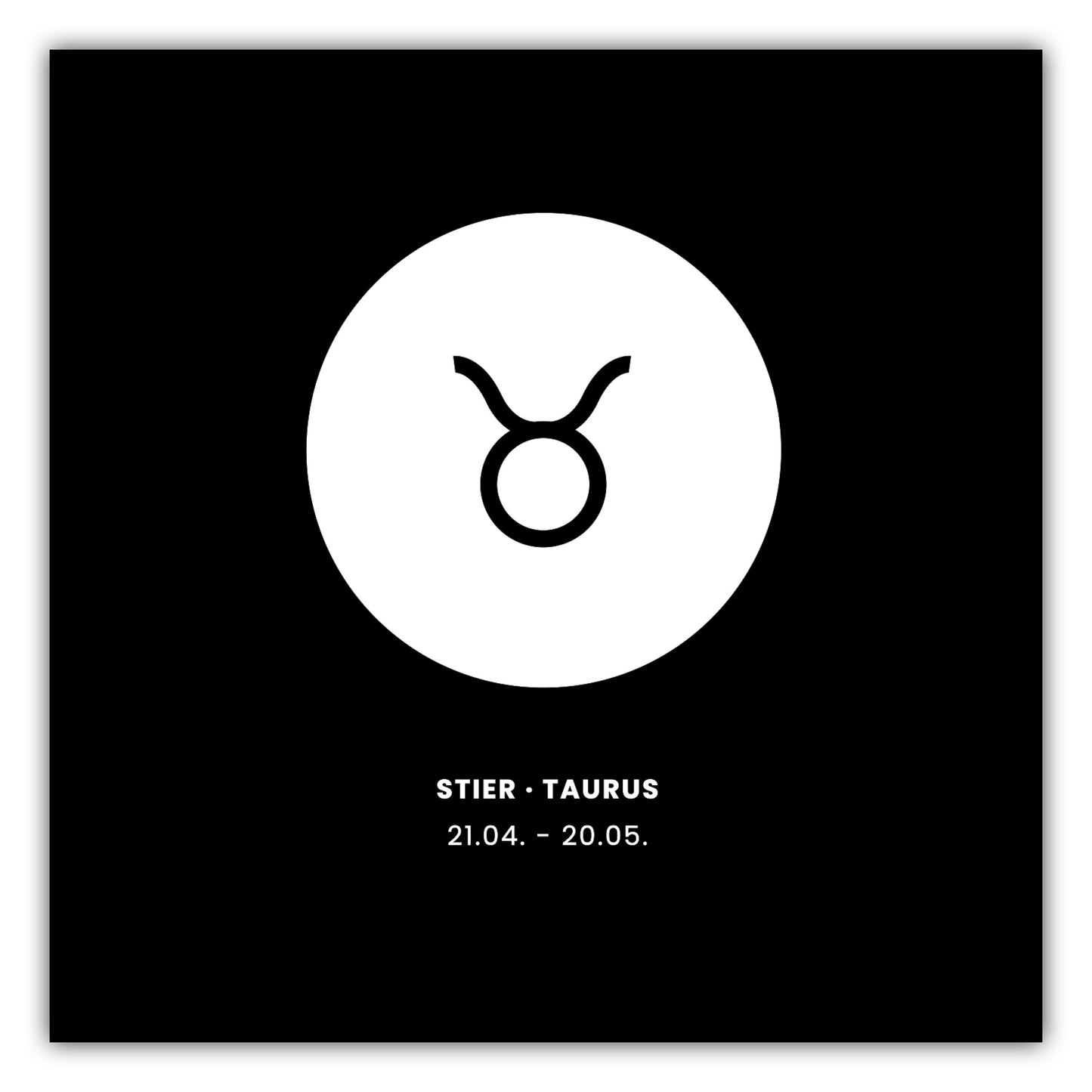 Poster Sternzeichen Stier - Symbol