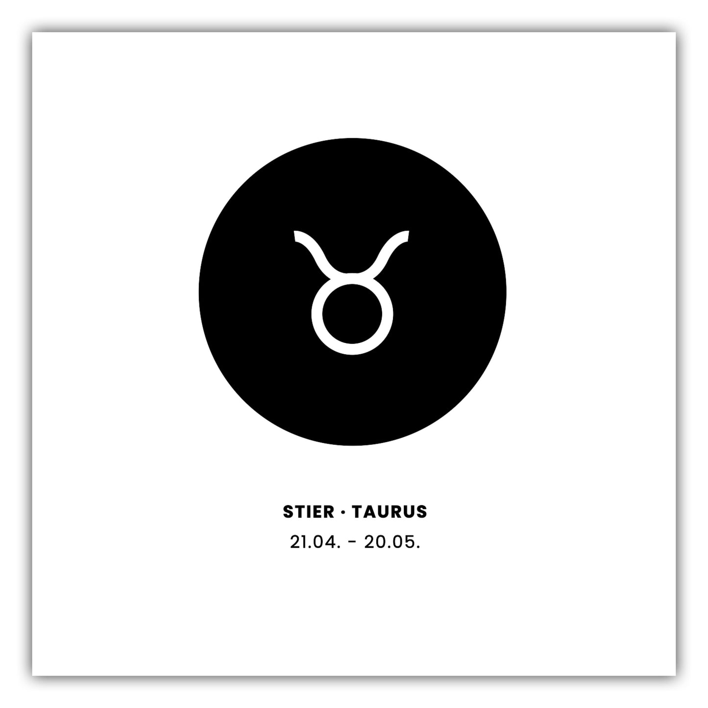 Poster Sternzeichen Stier - Symbol