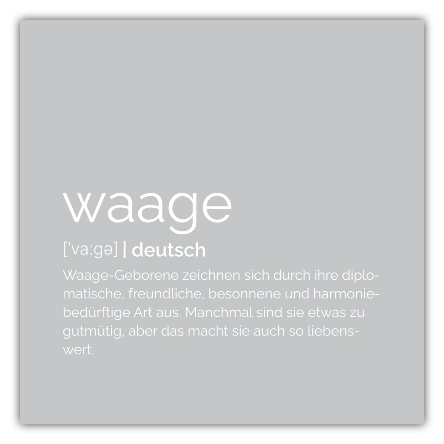 Poster Sternzeichen Waage - Definition