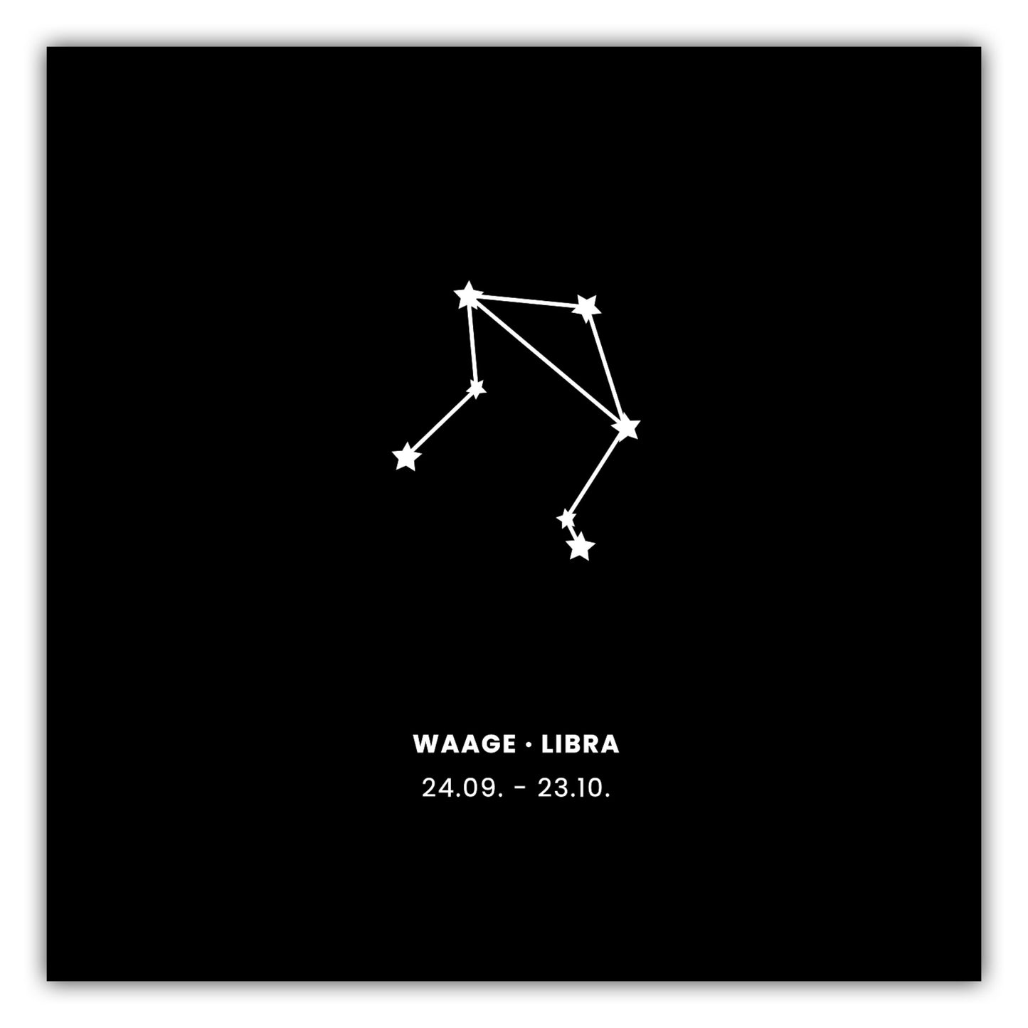 Poster Sternzeichen Waage - Konstellation