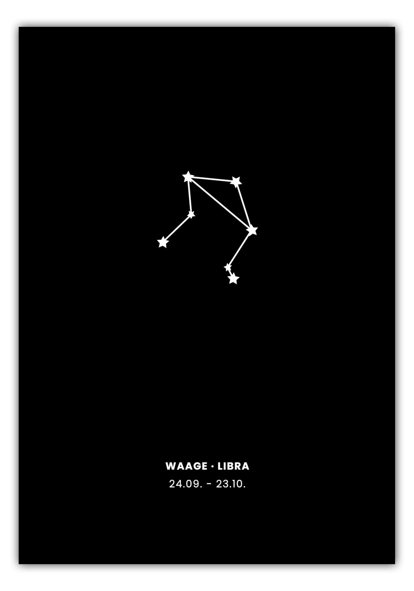 Poster Sternzeichen Waage - Konstellation