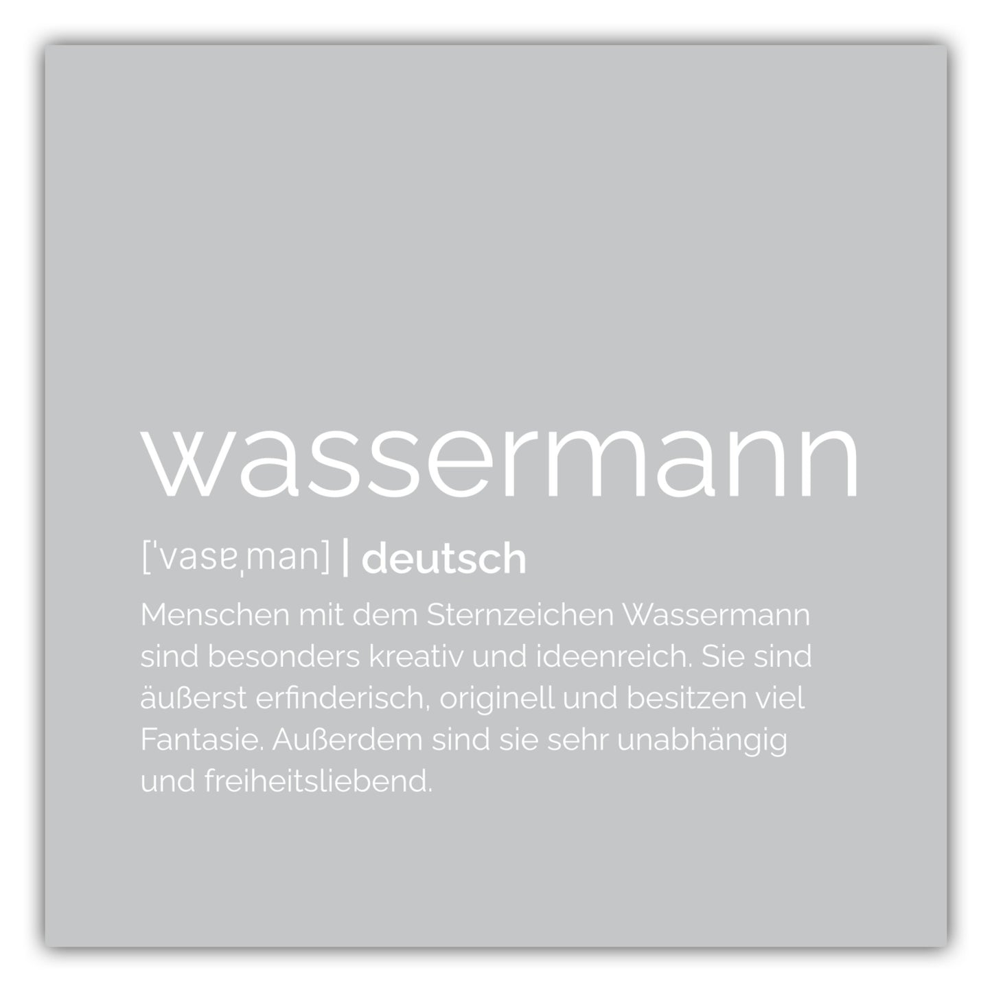 Poster Sternzeichen Wassermann - Definition