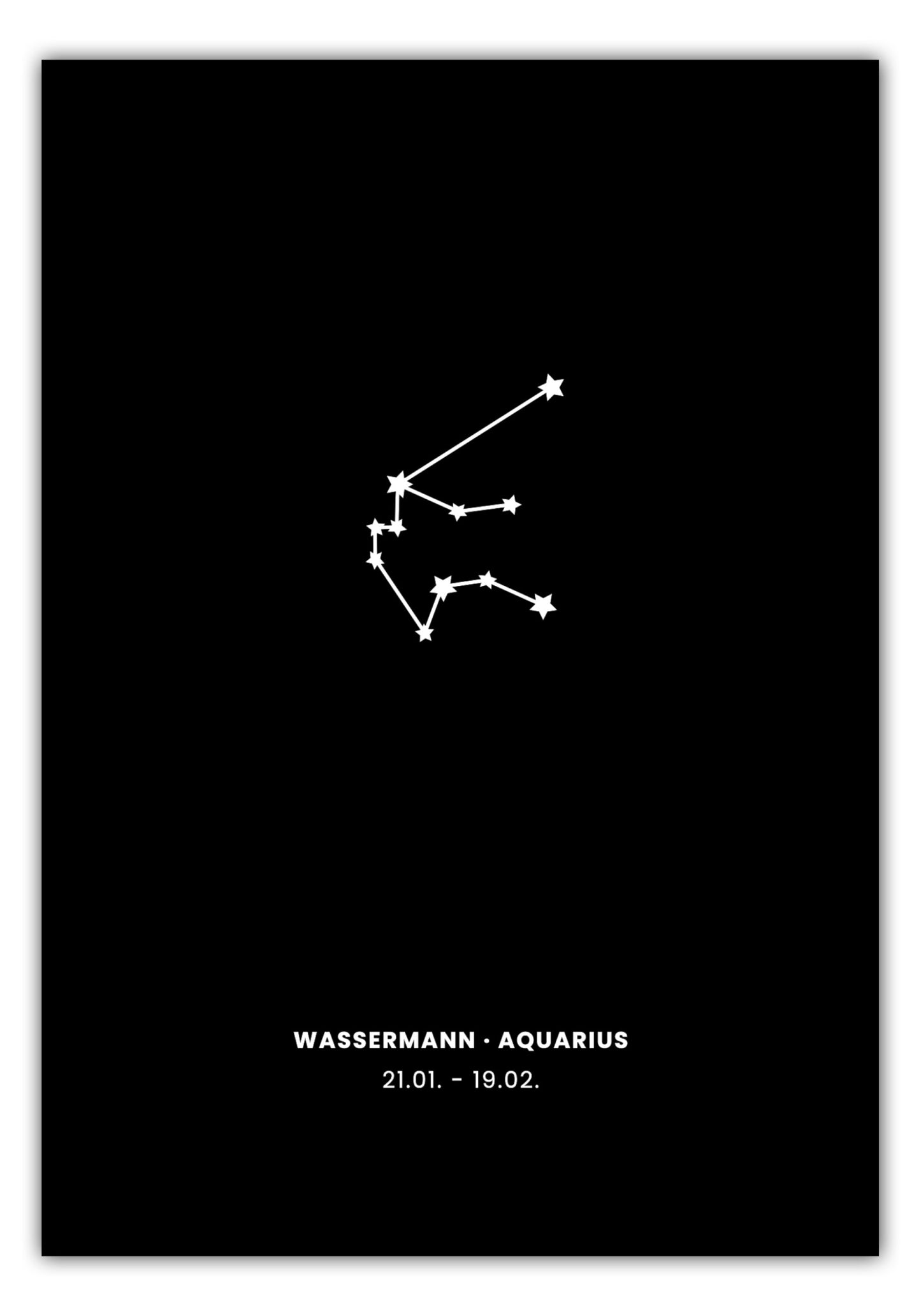 Poster Sternzeichen Wassermann - Konstellation