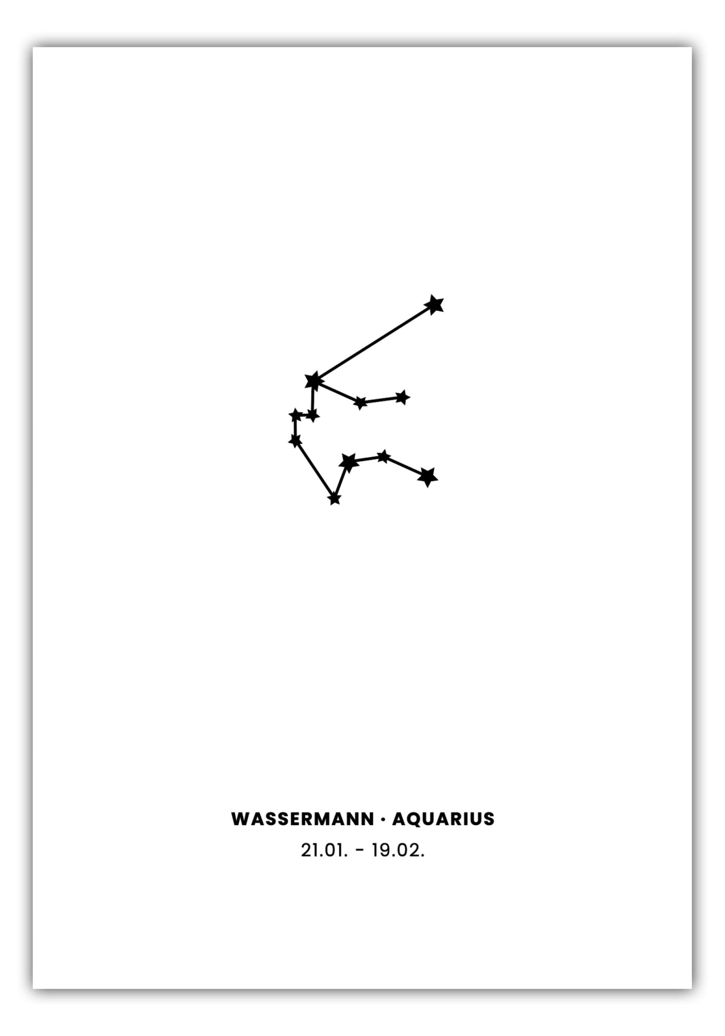 Poster Sternzeichen Wassermann - Konstellation