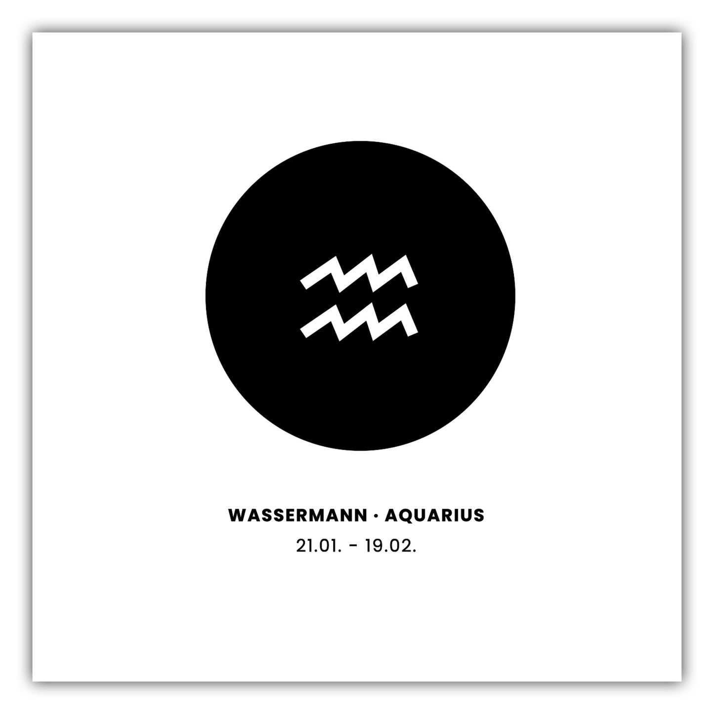 Poster Sternzeichen Wassermann - Symbol