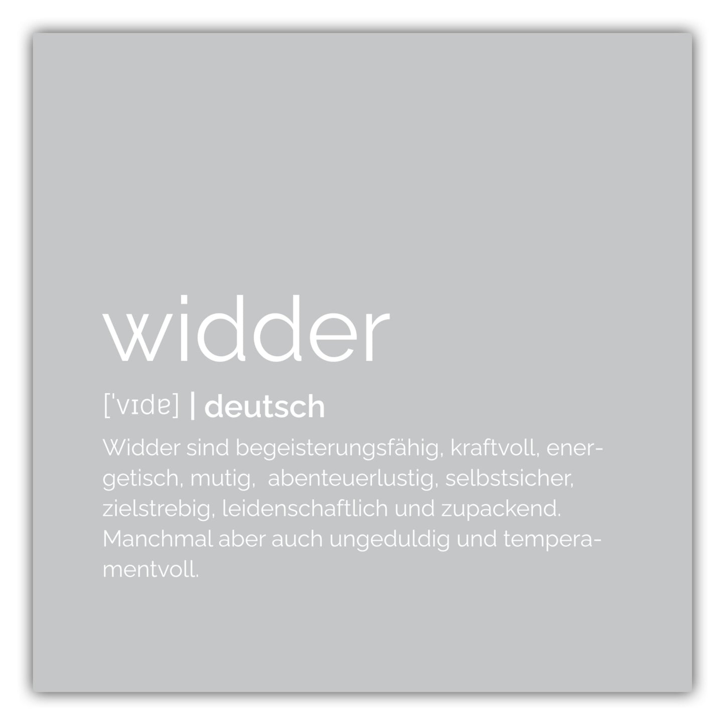Poster Sternzeichen Widder - Definition