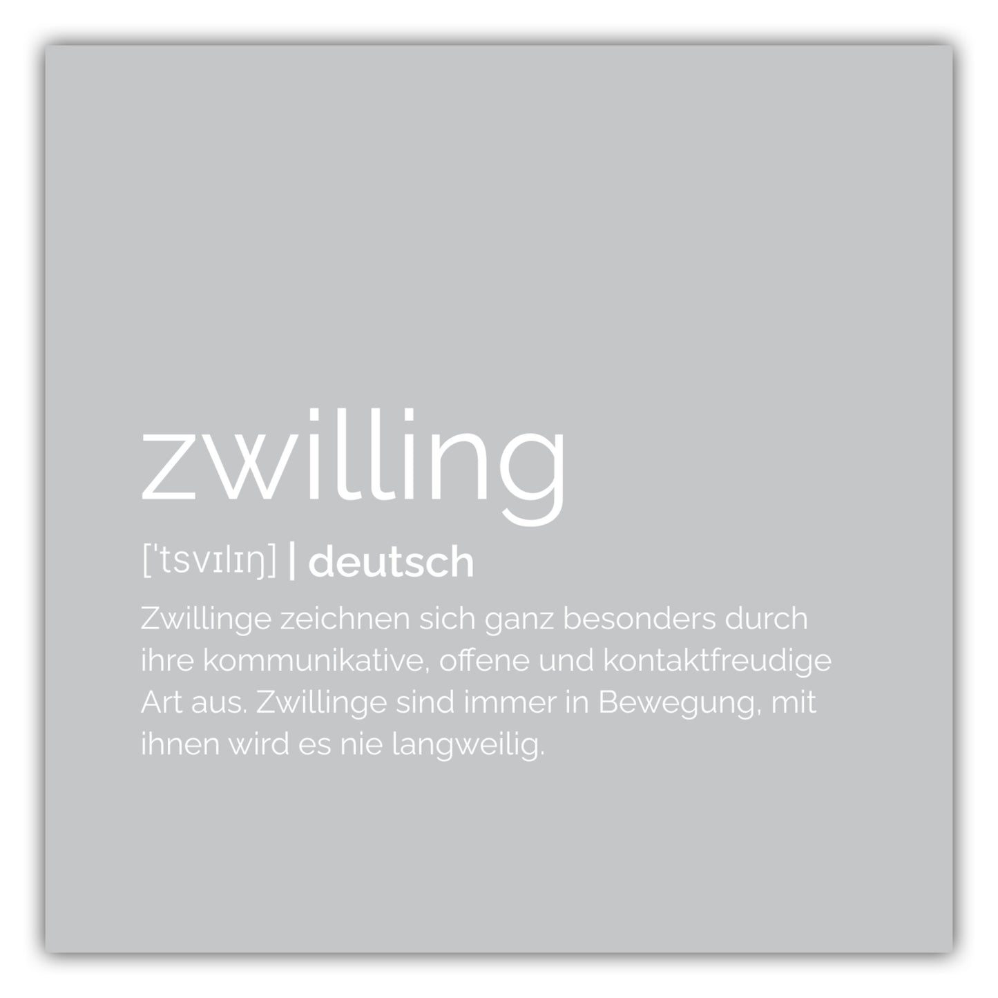 Poster Sternzeichen Zwilling - Definition