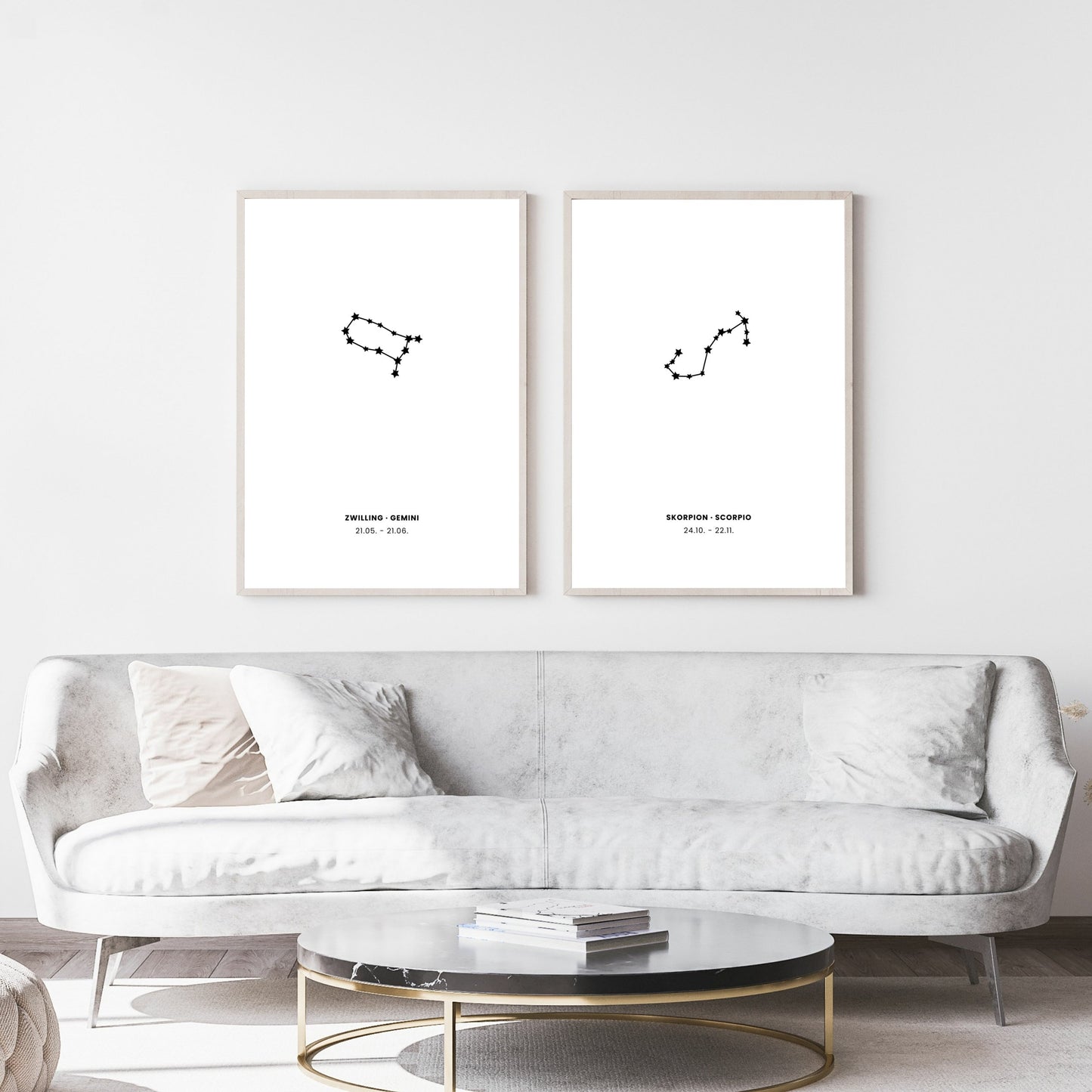 Poster Sternzeichen Zwilling - Konstellation