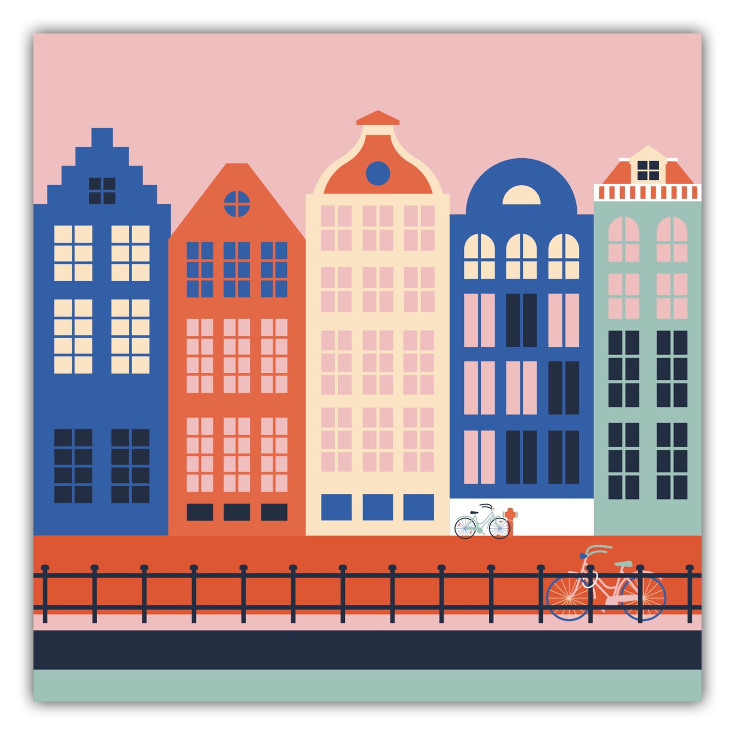 Poster Straße am Wasser - Dreamy Dutch Collection