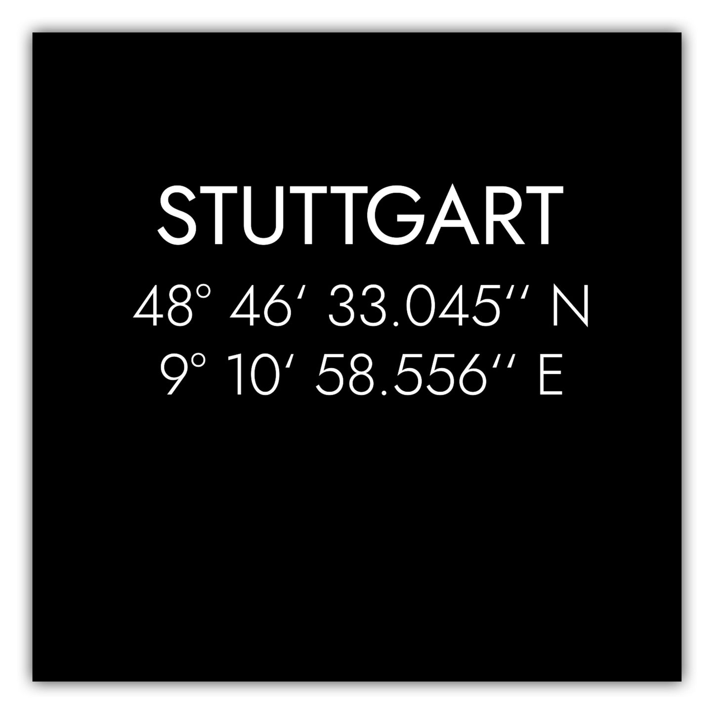 Poster Stuttgart Koordinaten #1