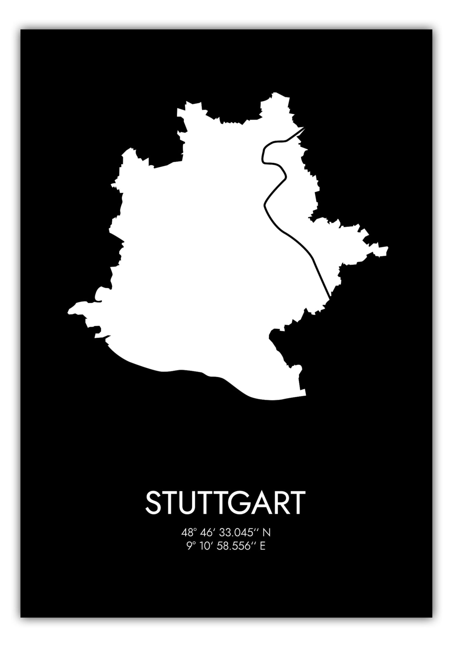Poster Stuttgart Koordinaten #3