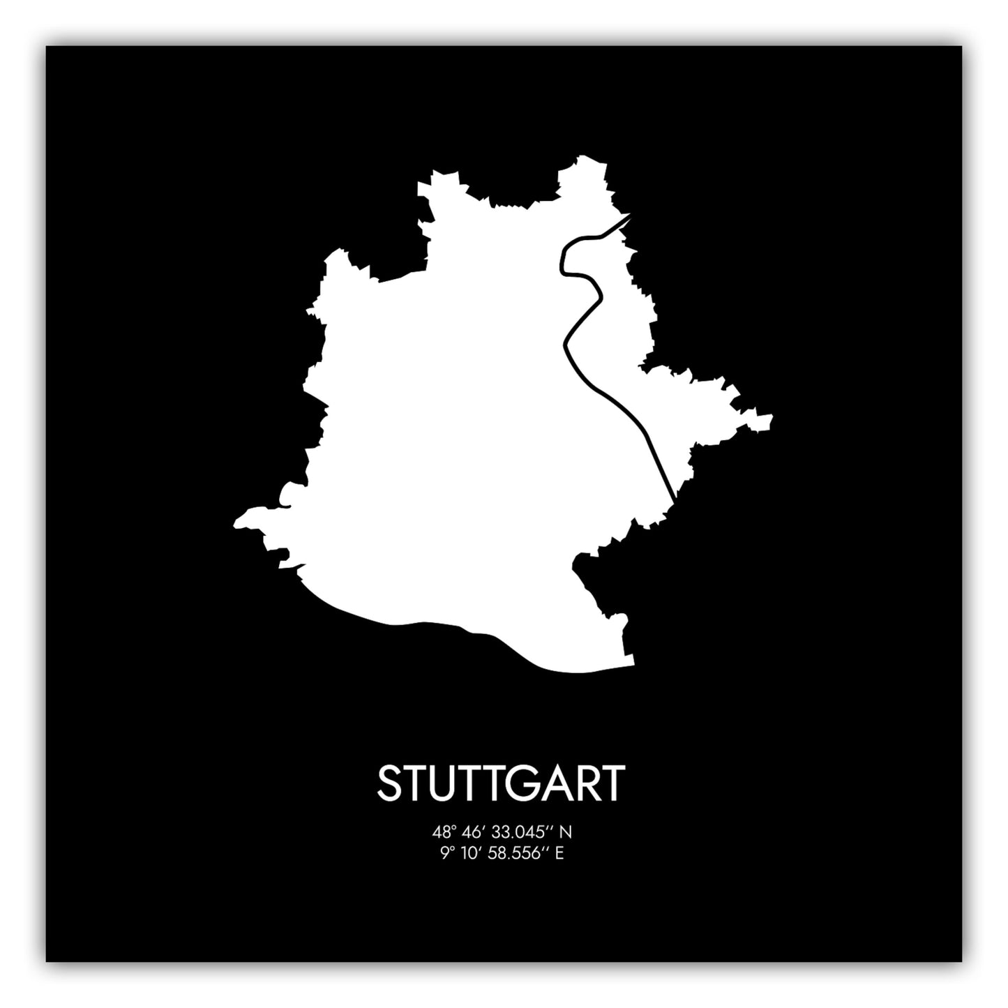 Poster Stuttgart Koordinaten #3